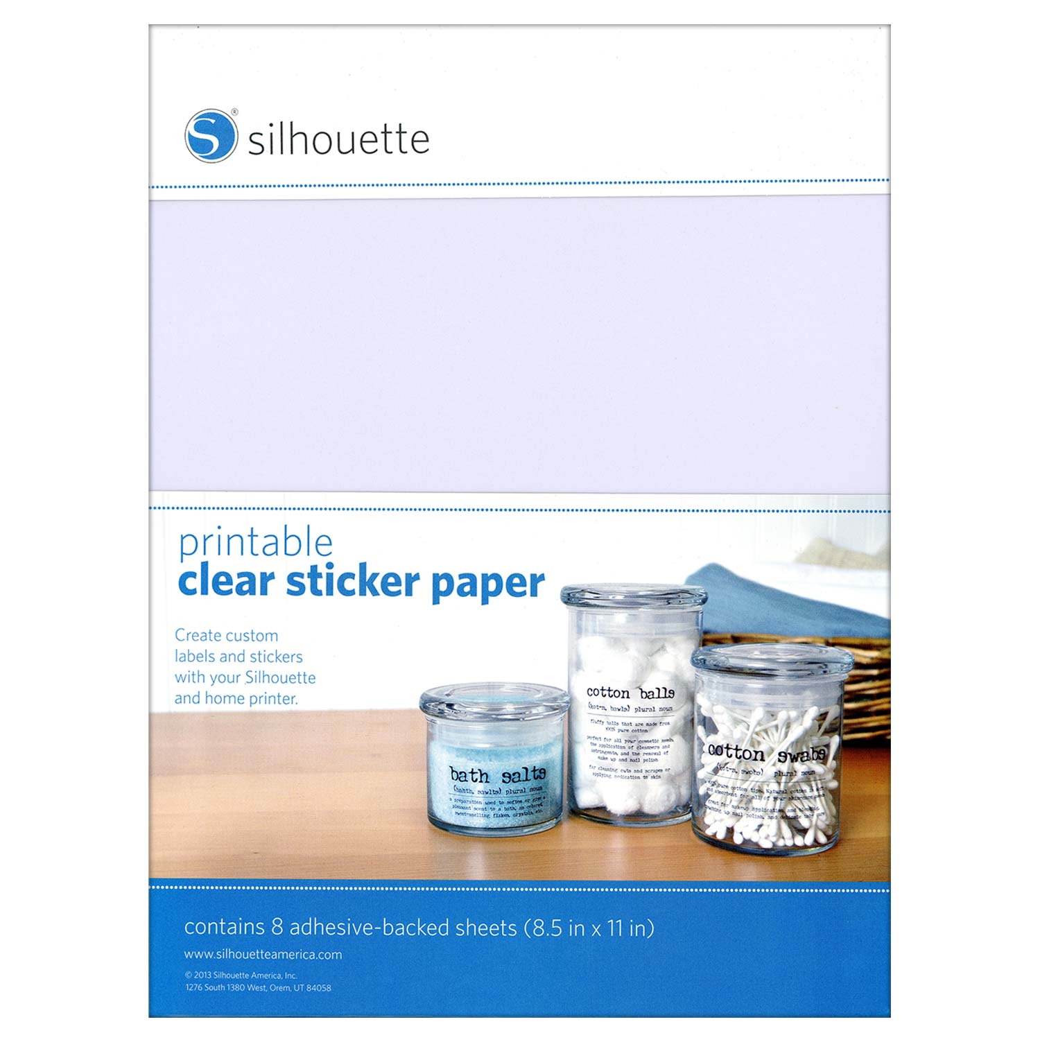 Silhouette Printable Clear Sticker Paper GM Crafts