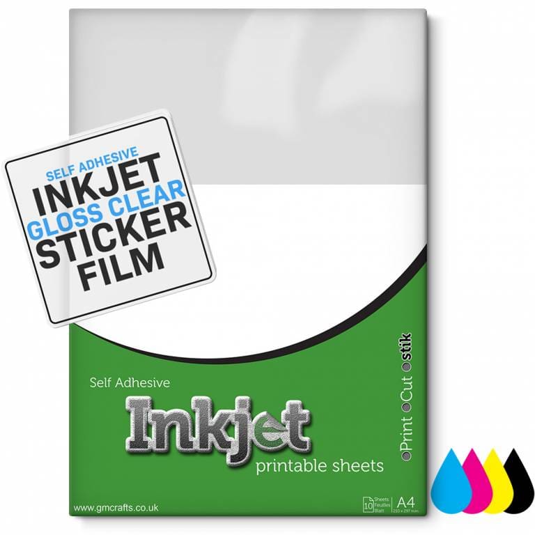 10-x-self-adhesive-a4-inkjet-printable-gloss-clear-plastic-film-sheets