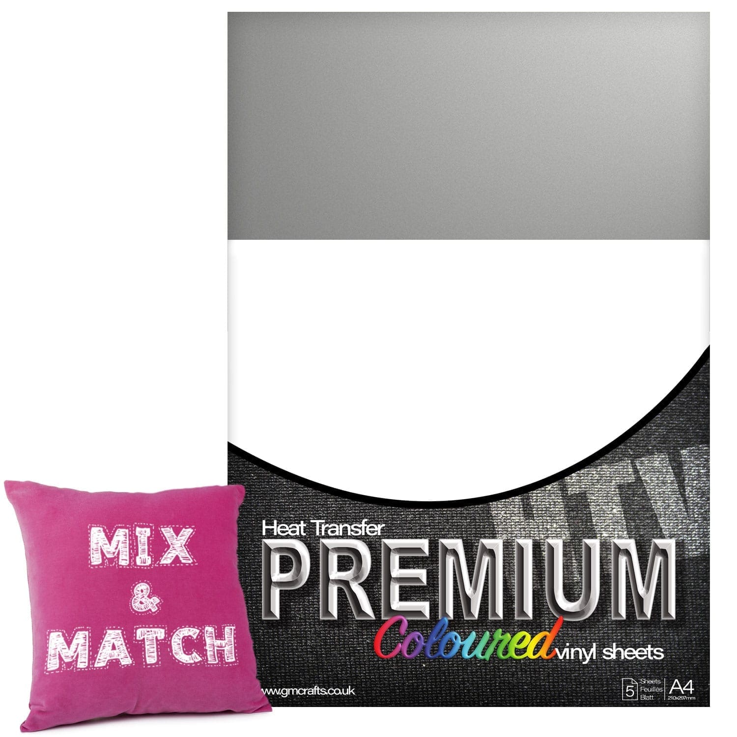 5 x silver metallic a4 htv heat transfer vinyl sheets gm crafts