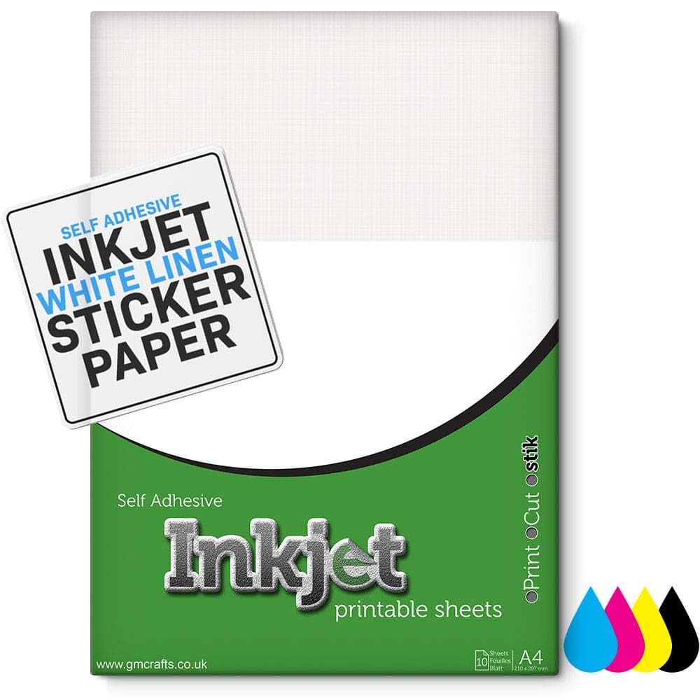 Inkjet Printable Vinyl Sheets for Cricut, Adhesive