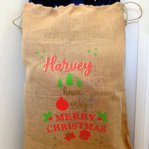 Christmas Jute Bag - GM Crafts